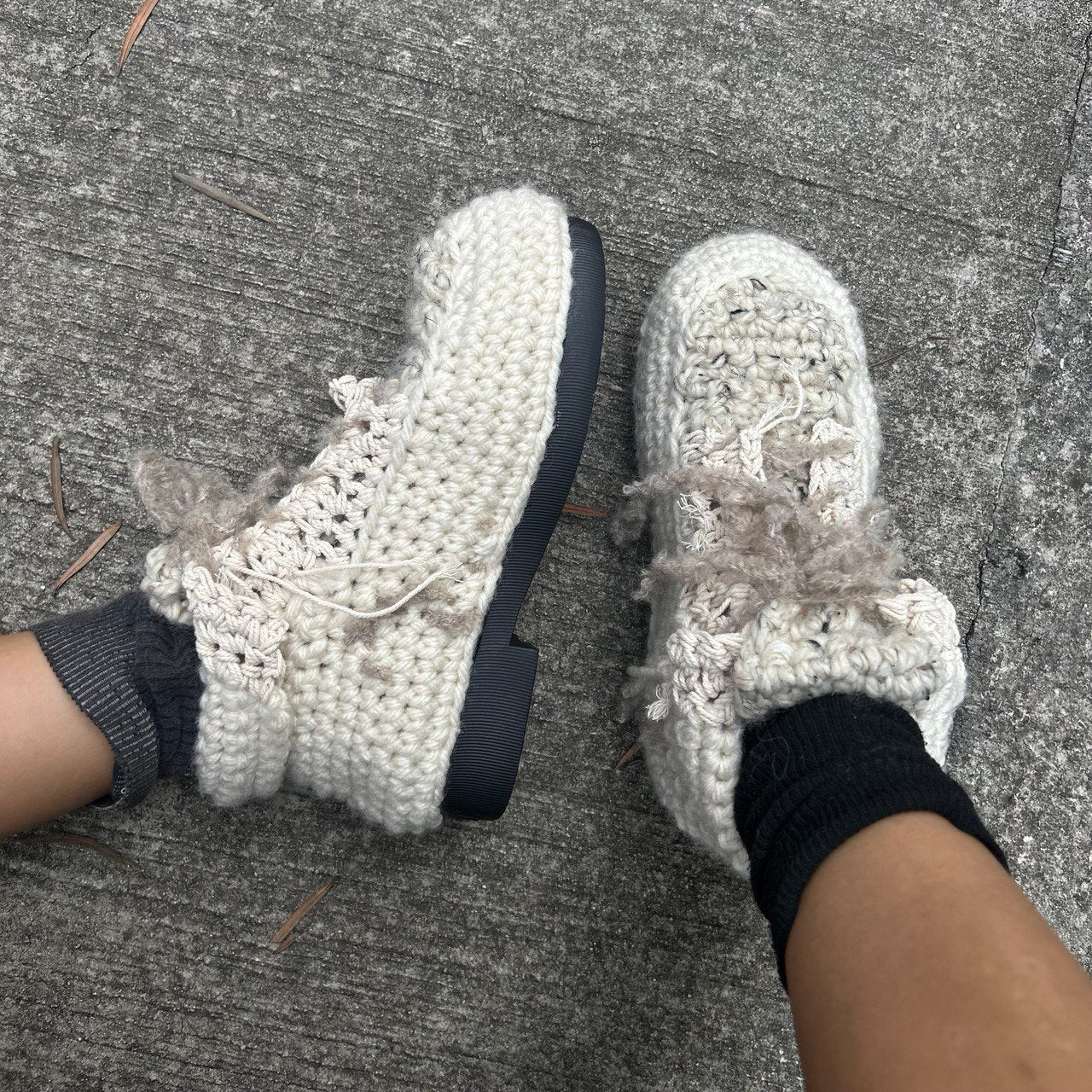 White Wool Footwear